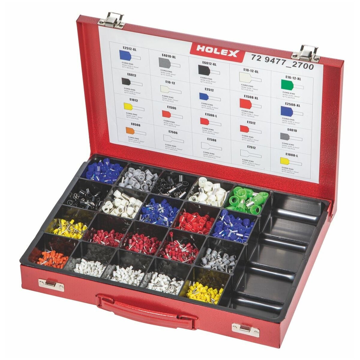 Sats med ändhylsor, utan presstång