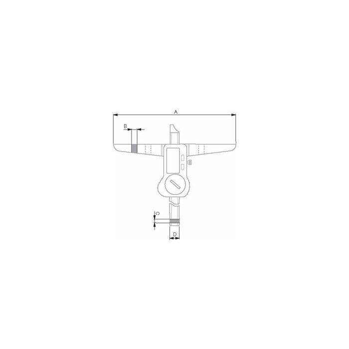 Digitalt djupmått TWIN CAL IP 67 300 mm