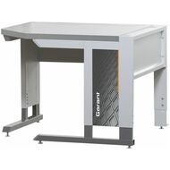 Hörnarbetsplats med benställning med ljus Eterlux-skiva 1000 mm