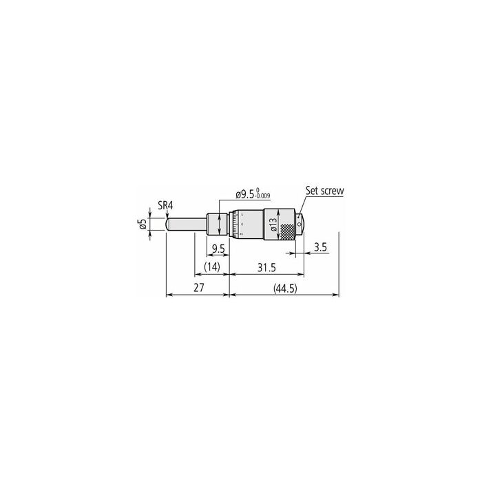 Inbyggnadsmikrometer 0-13 mm