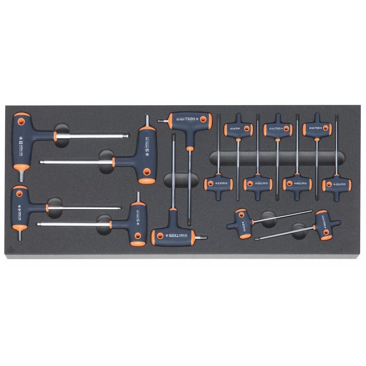 Skruvdragarsortiment med T-handtag, för Torx® 15