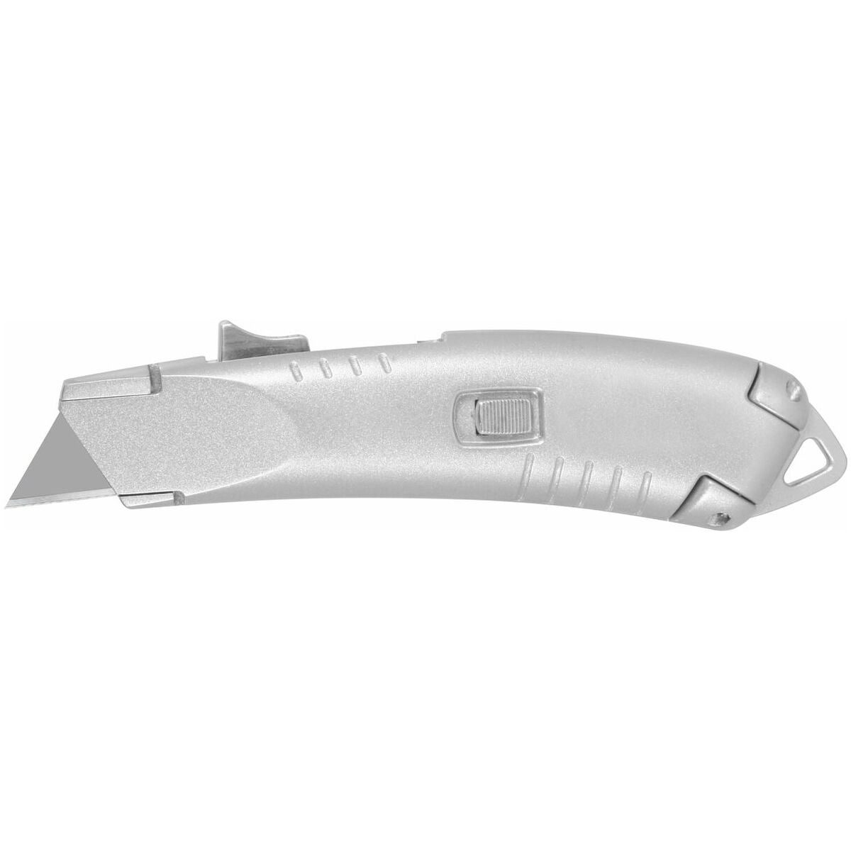 säkerhets-kutterkniv med pressgjutet handtag i aluminium, med automatisk klinga