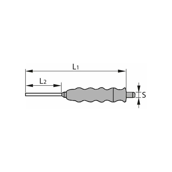 Drivdorn med handtag 3 mm