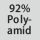 Tygsammansättning: 92% polyamid