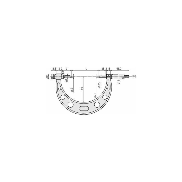 Stor bygelmikrometer 500-600 mm