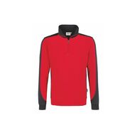 Zip-Sweatshirt Contrast Performance röd