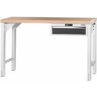 Vario arbetsbänk med hurts 24G, höjd 950 mm, Multiplex-bokskiva 1500 mm