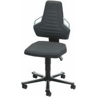Arbetssnurrstol Supertec, med hjul, låg BLACK
