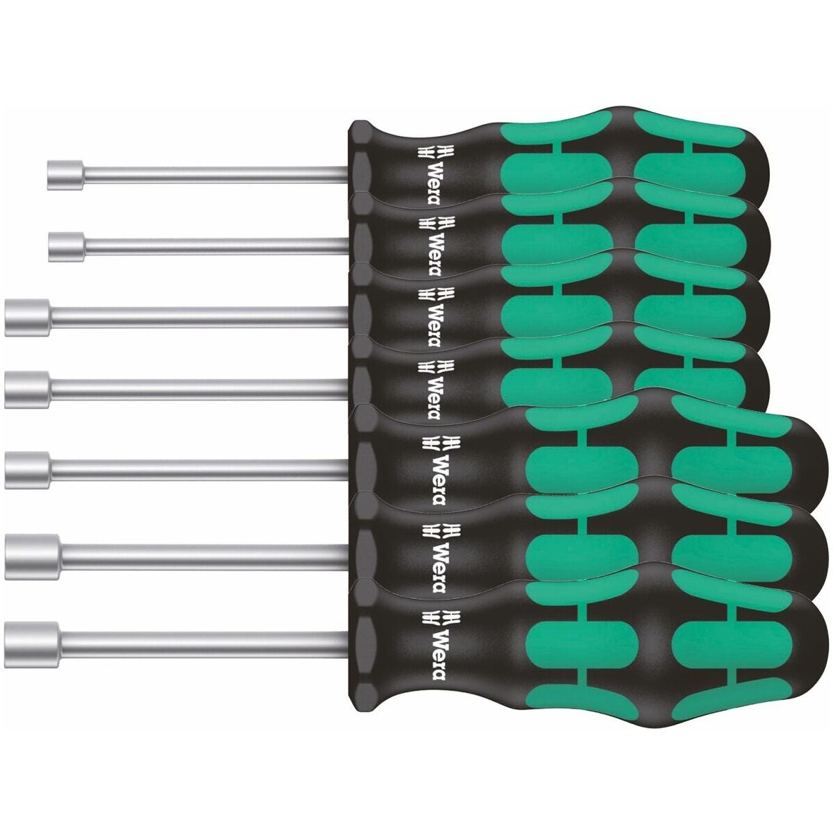 Hålaxel-hylsnyckelsats med kraftformhandtag, 7 delar