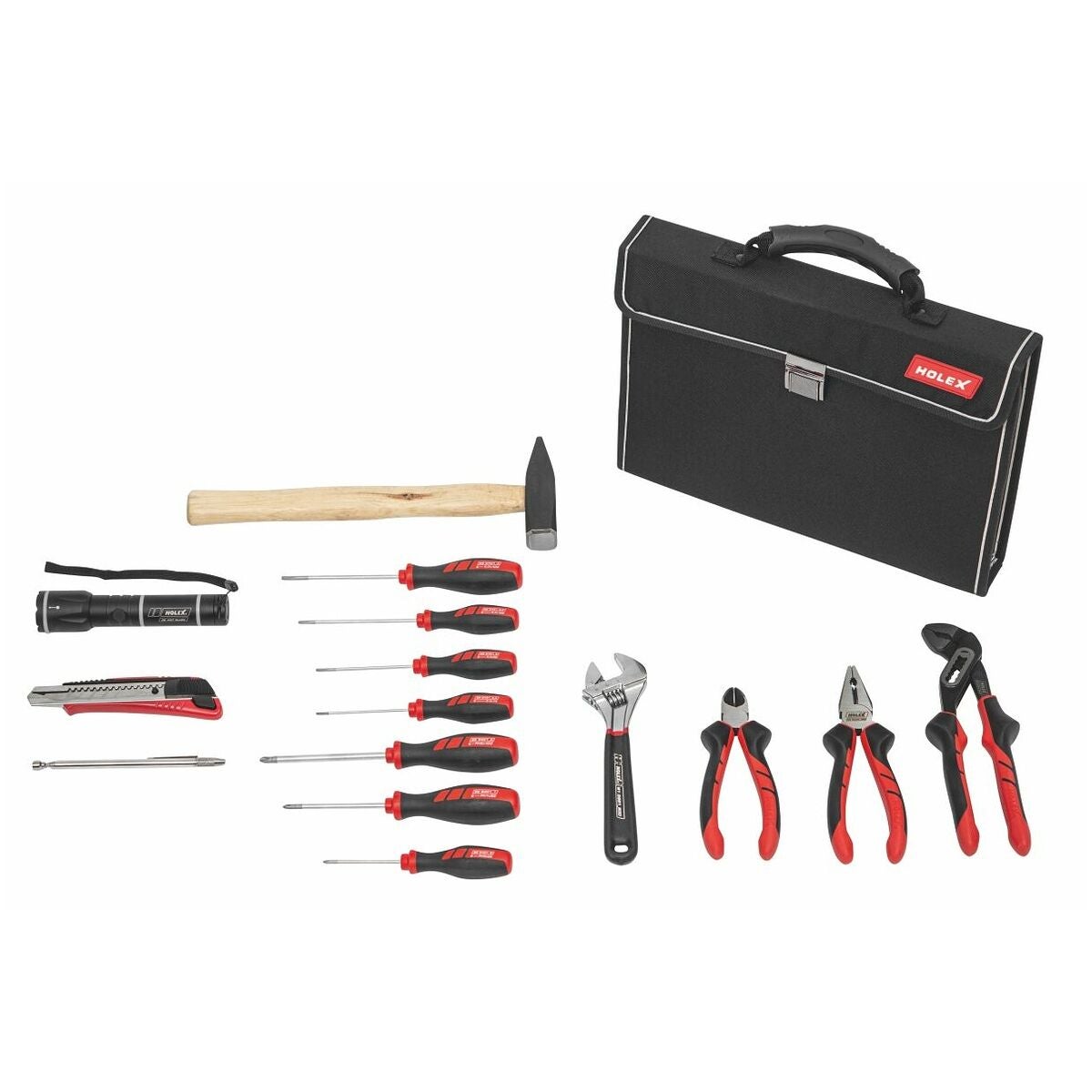 Montageverktygssortiment, 15 delar i verktygsportfölj