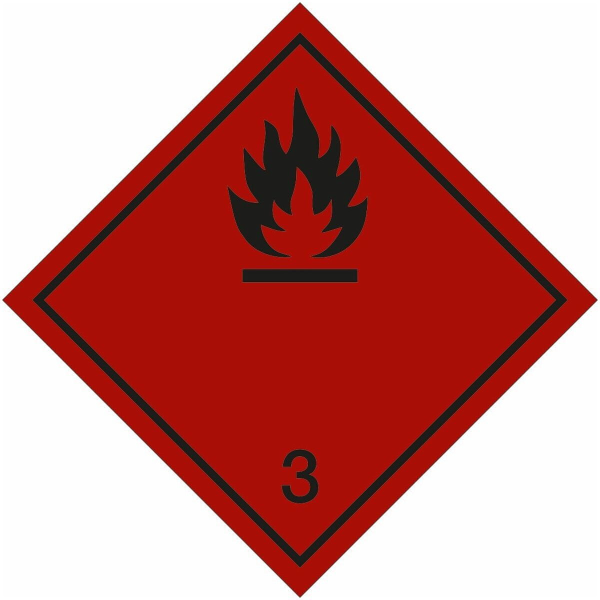 Märkning för farligt gods Brandfarliga vätskor