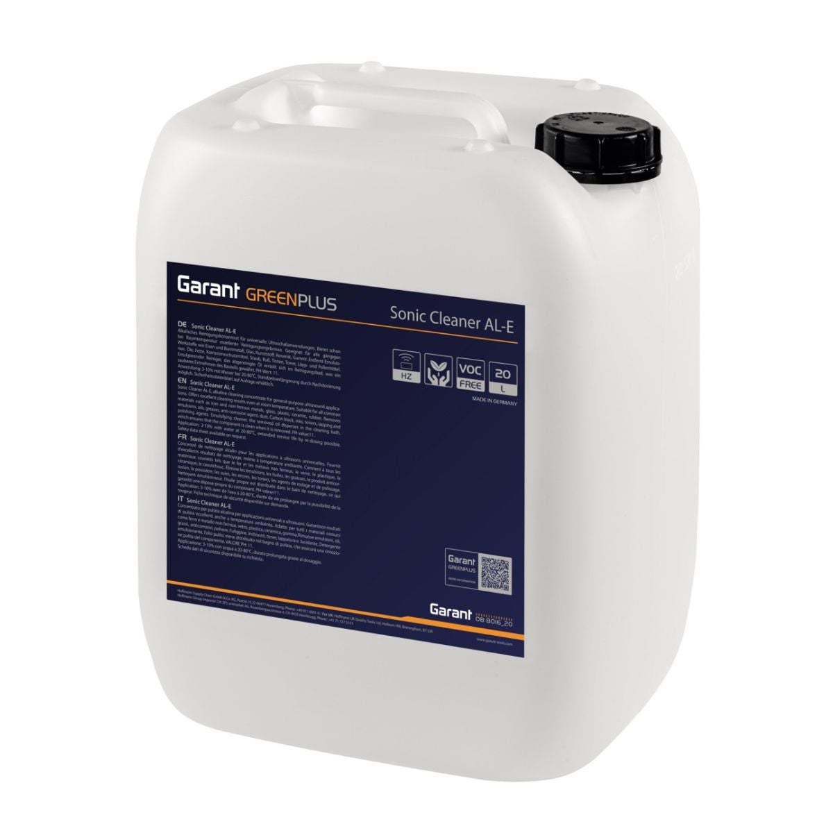 GARANT GreenPlus ultraljudstvättmedel Sonic Cleaner AL-E. alkaliskt emulgerande