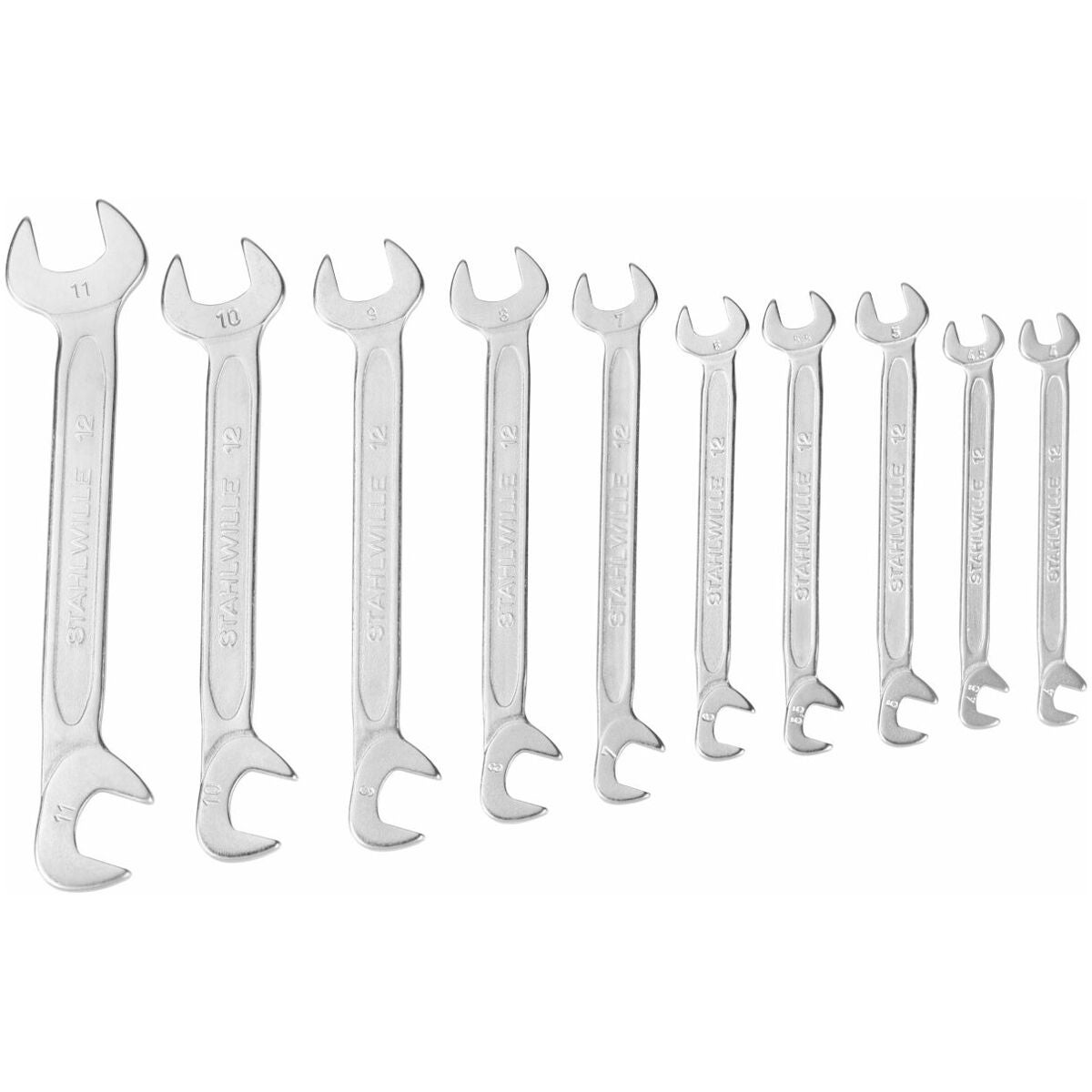 Liten dubbel U-nyckel, sats förkromning på nickel