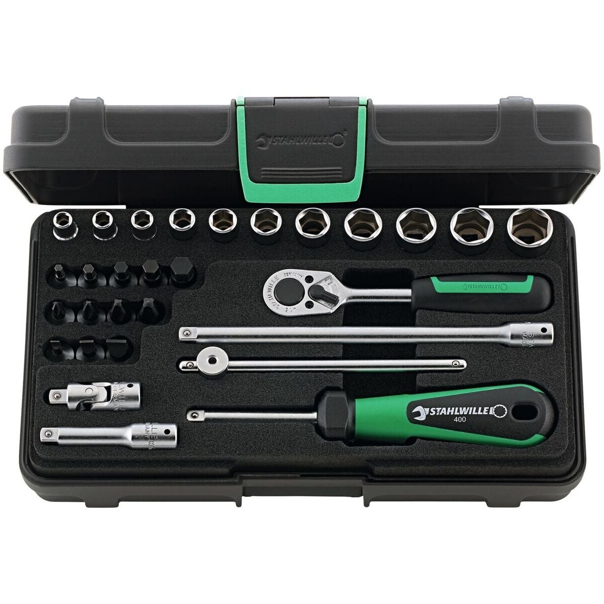 Hylsnyckelsortiment, 1/4 tums fyrkant 29 delar 6