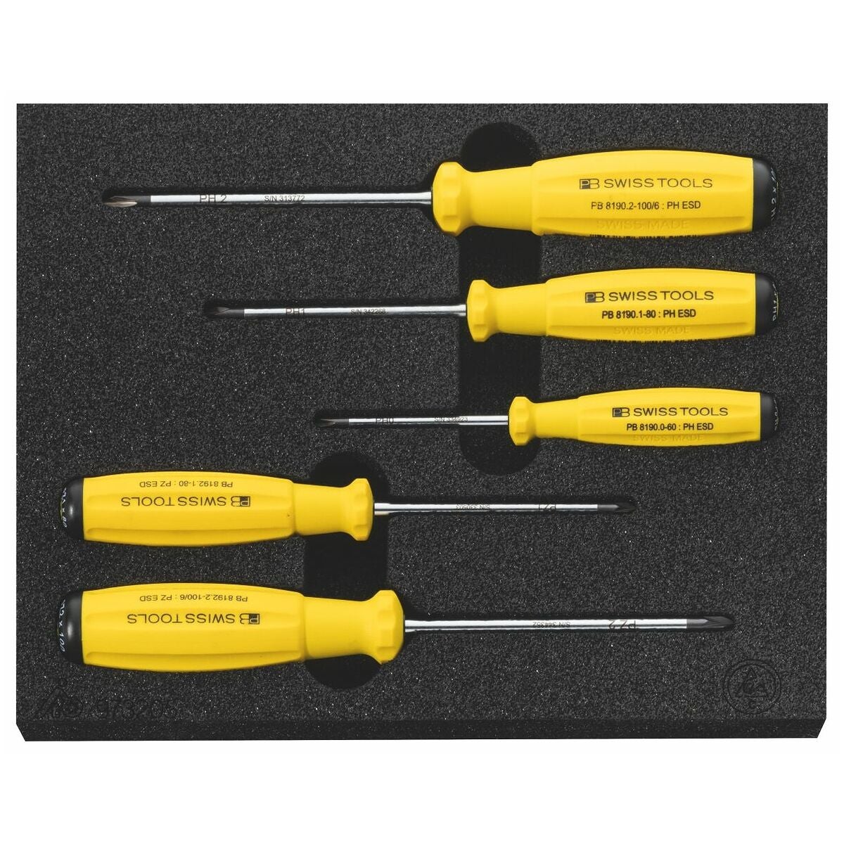 ESD skruvdragare för Phillips och Pozidriv 5