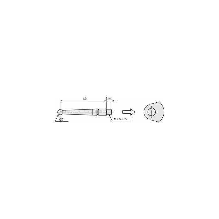 HM-spets mätspetslängd 17,4 mm 2R mm