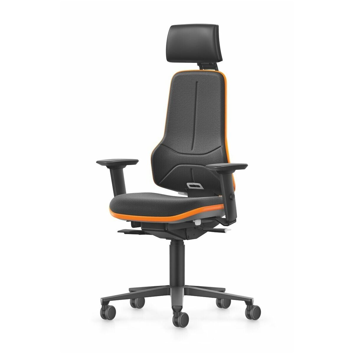 Arbetsstol för tung belastning, Neon XXL, med nackstöd BLACK