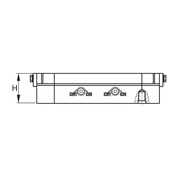 Permanentmagnet, tvärpoldelning 320 mm