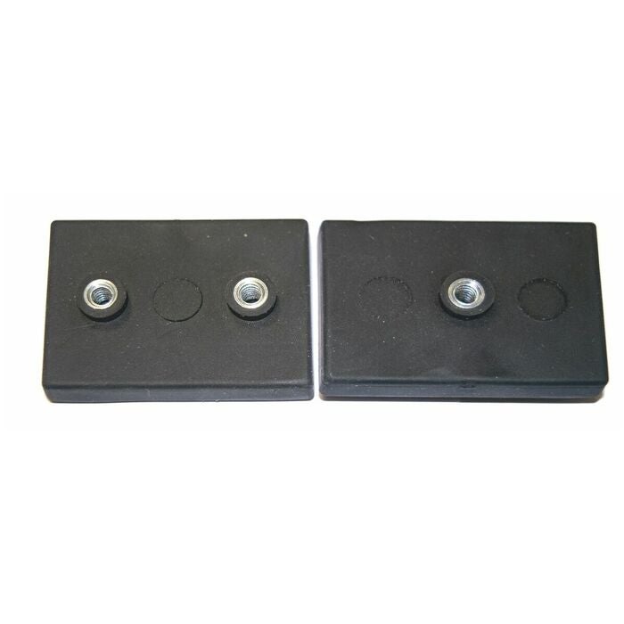 Platt gripmagnet, sats med 2 st med gängbussning plan E856/2 mm