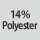 Tygsammansättning: 14 % polyester