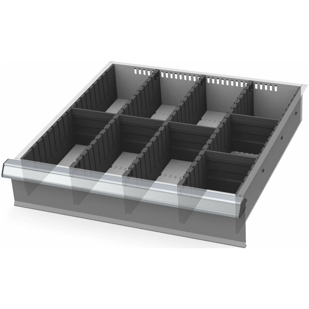 Sortiment av slitsade skiljelister och delningspaneler 125/6