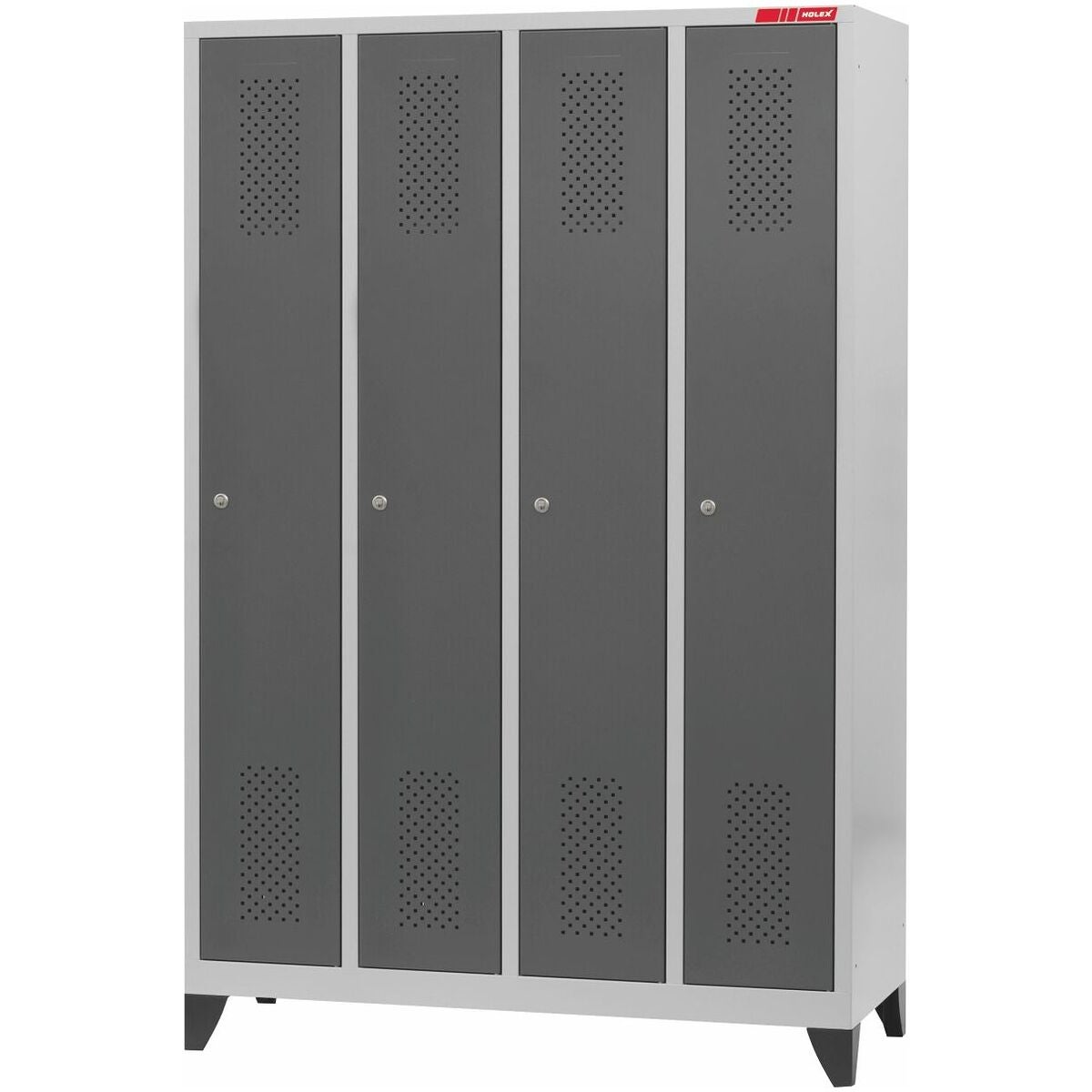 Klädskåp med plastfötter och DOM cylinderlås 4