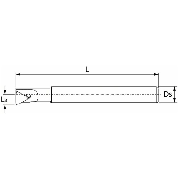 Invändig skärhållare med fast lutningsvinkel 0,5° 25/11 mm