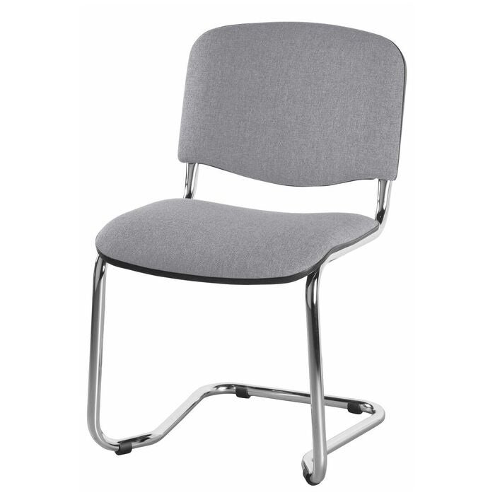 Freischwinger stapelbara stolar, set 4 st GREY