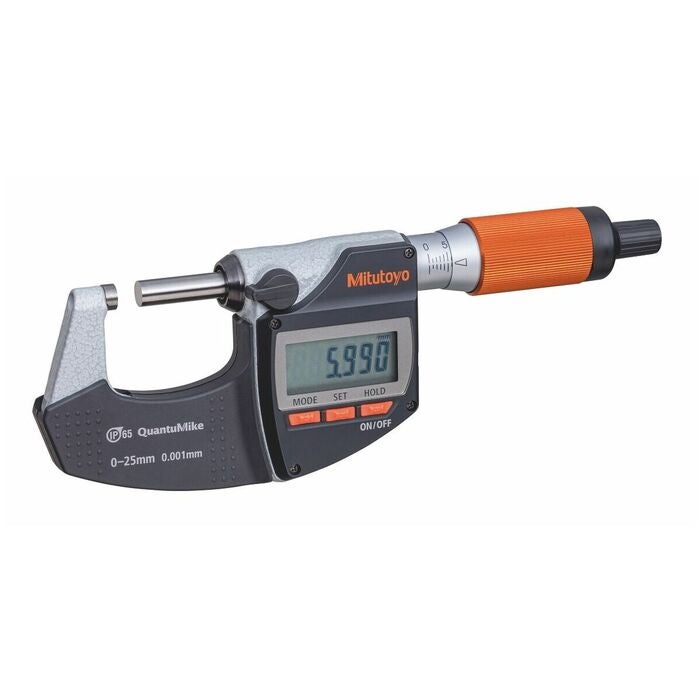 Digital bygelmikrometer med datautgång 0-25 mm