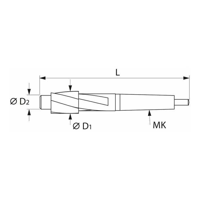 Planförsänkare enl. DIN för genomgående hål 18X10,5 mm