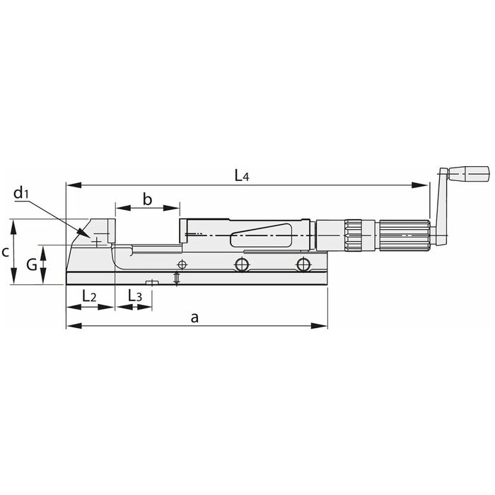 Högtrycksskruvstycke 160 mm