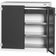 Basskåp med utdragslåda, dörrar helt av plåt 36×16G