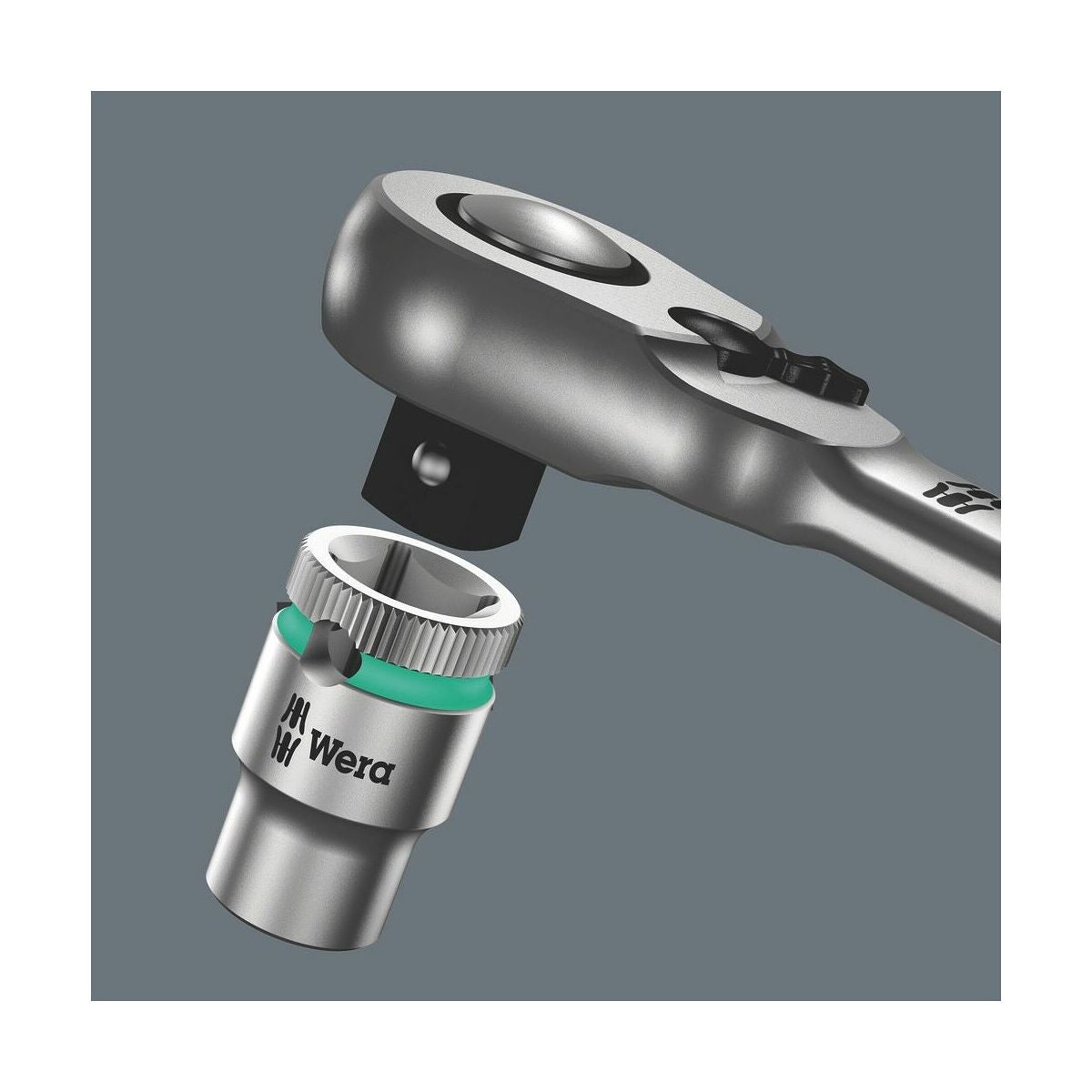 Precisionsspärrskaft 'Zyklop Metal', omställbart, 3/8 tum med utstötare