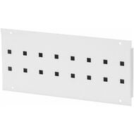 Täckplåt med hålraster för elskåpsstödben