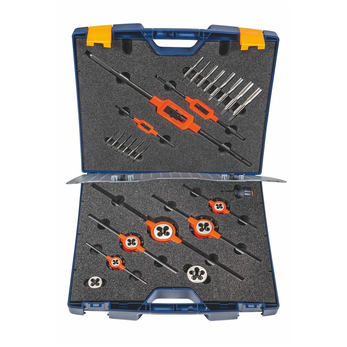 Sats med UNC-gängverktyg i plastväska