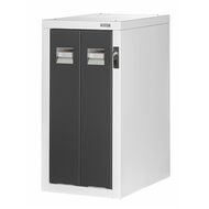 Vertikalskåp, bredd 20G, 2 fribärande utdrag 6G 1000 mm