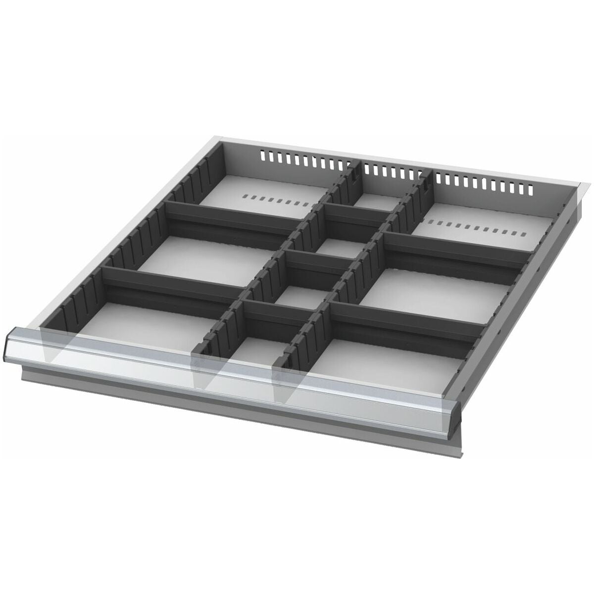 Sortiment av slitsade skiljelister och delningspaneler 75/3