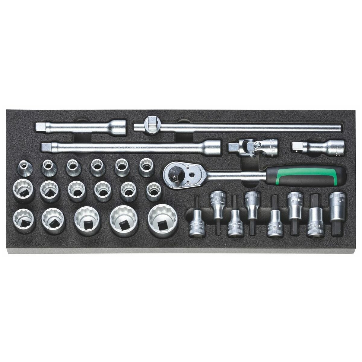 Hylsnyckelsortiment 1/2 tum 31