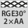 för lettrad profil: RGE30° 2×AA