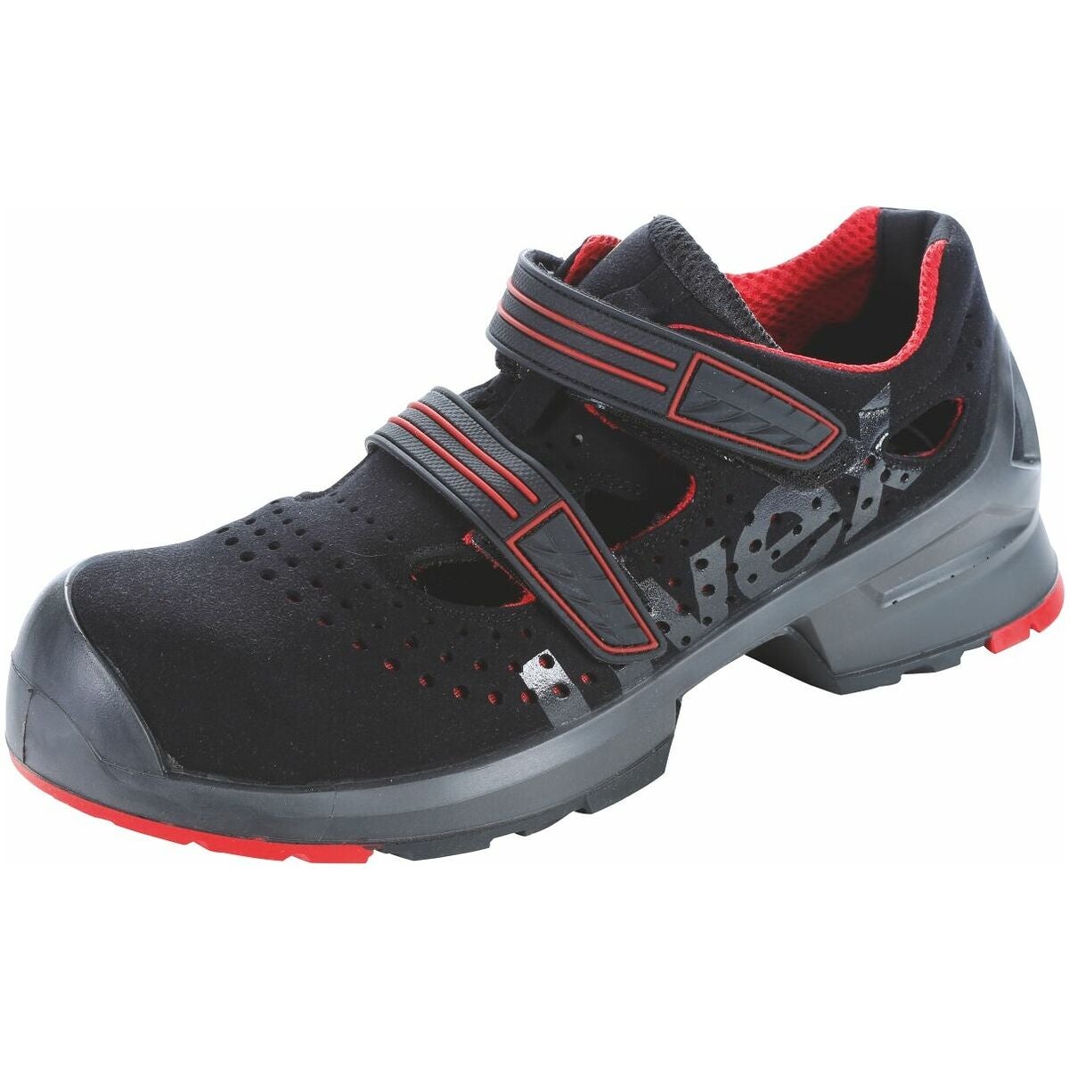 Sandal svart/röd uvex 1 x-tended support, S1P