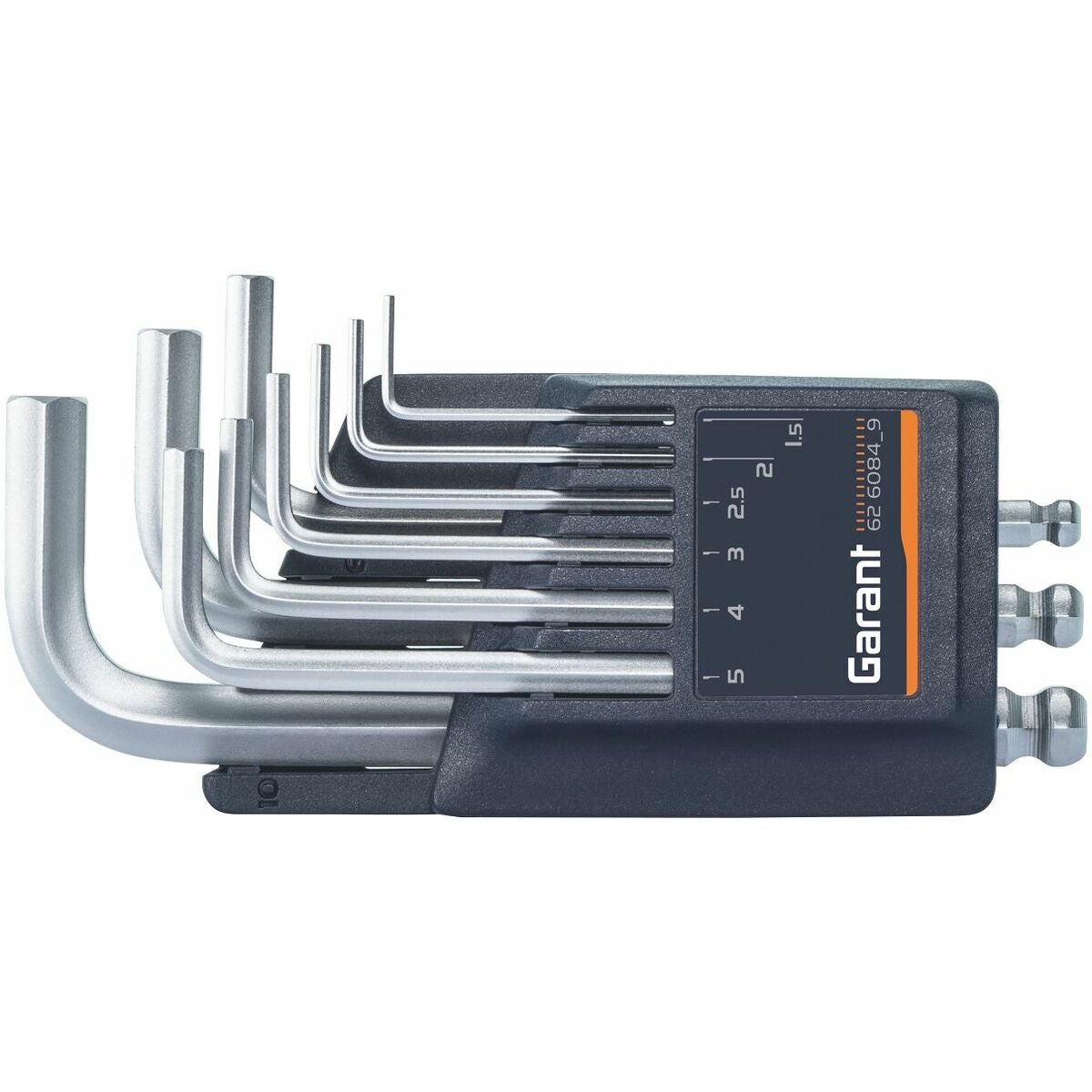 Sexkantvinkelskruvdragarsats med sfäriskt huvud förkromad