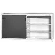 Basskåp med utdragslåda, skjutdörrar helt av plåt 36×14G