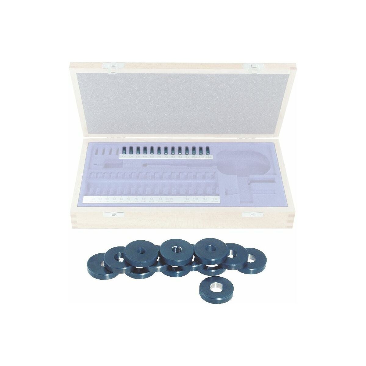 Inställningsringsats, stål (mått som mäthuvuden)