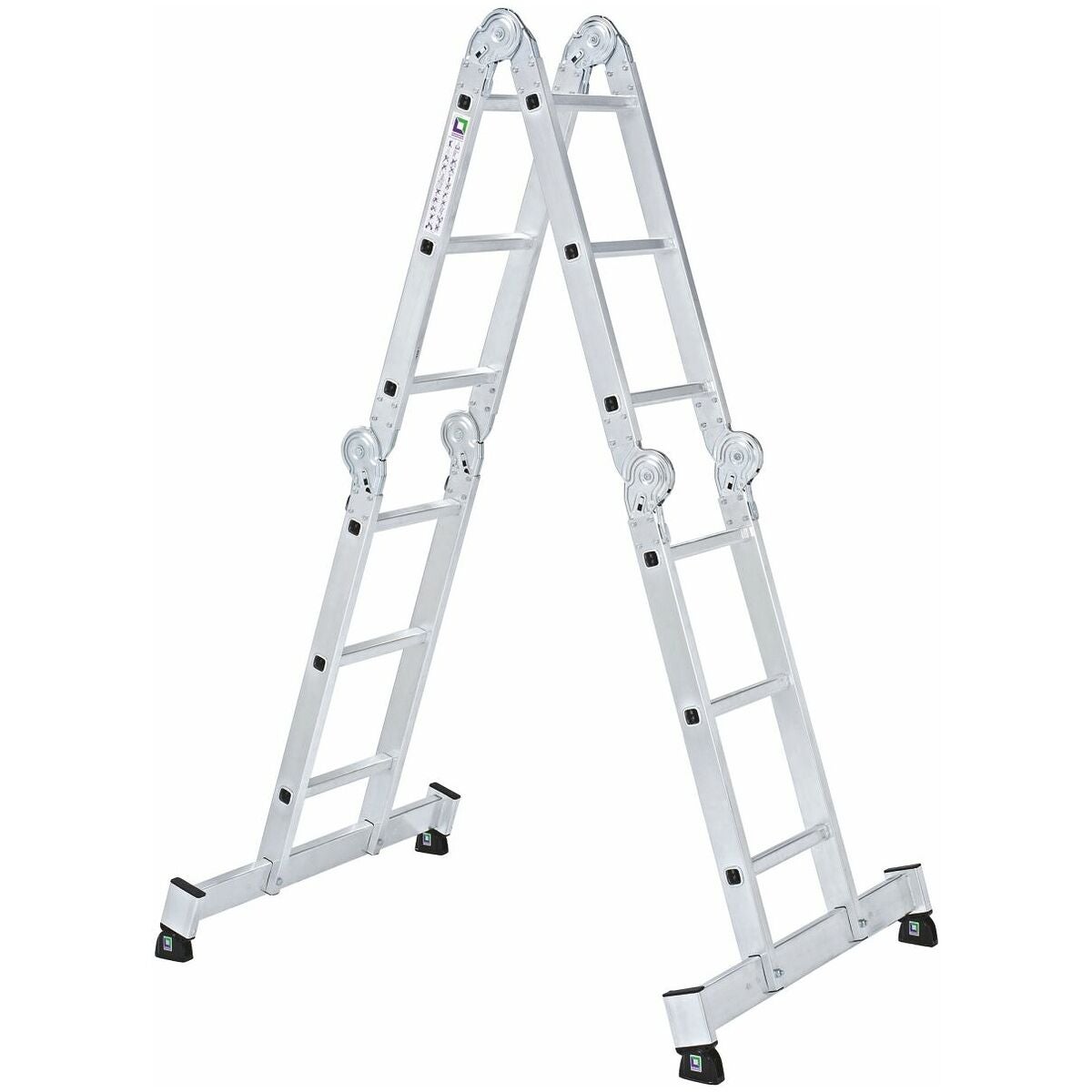 Aluminium-kombistege, 4 delar, med tvärbalk 10