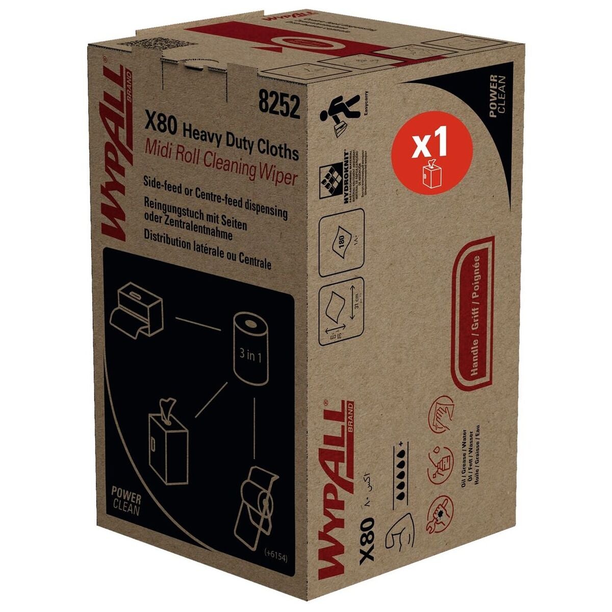 X80 Power Clean™ Multi-Task rengöringsdukar Stor rulle i box