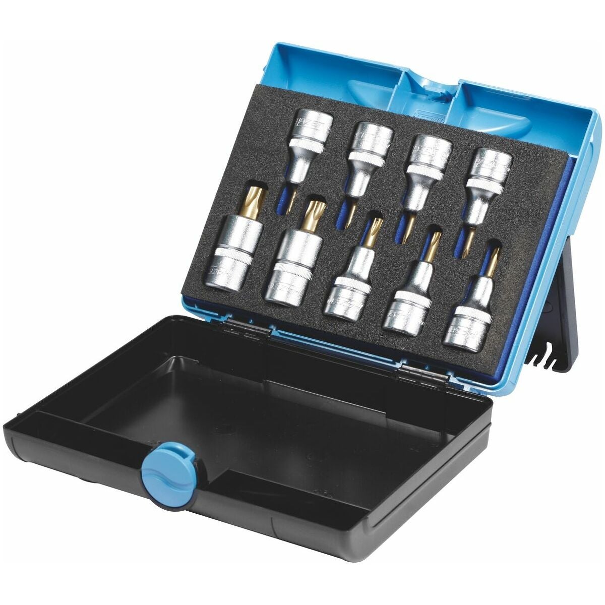 Sats skruvdragarhylsor TiN-belagda för Torx®, 1/2 tum fyrkant 9 delar