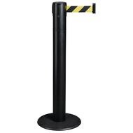 Spärrstolpe med roterande huvud inklusive bältesband (2 styck), svart Y/B