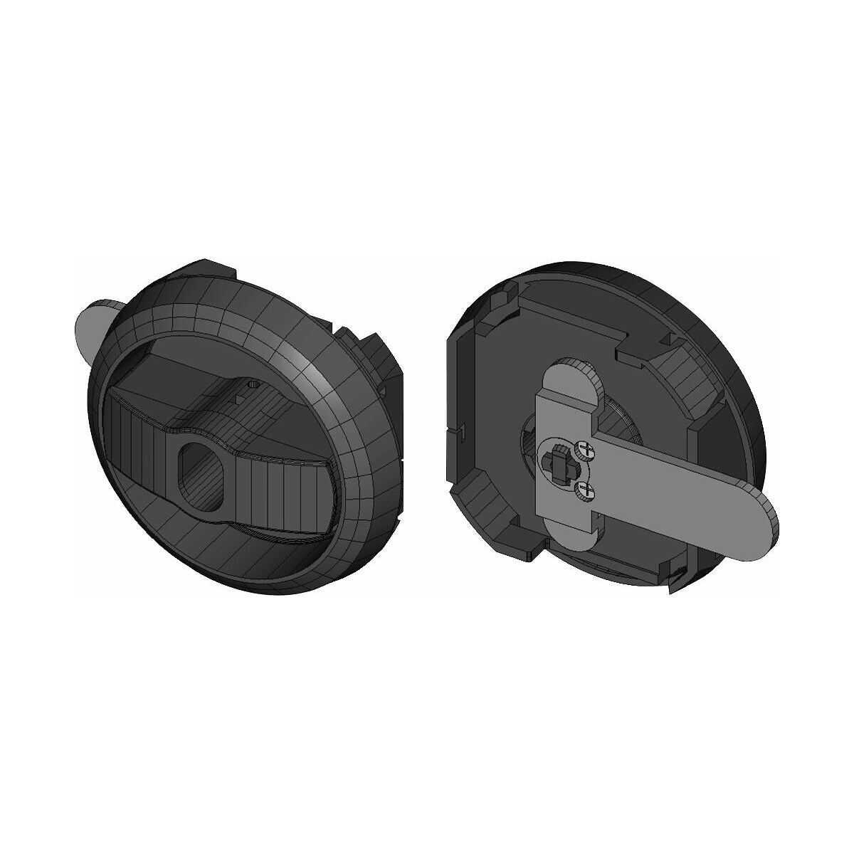 Skålhandtag 379-010-2 utan låscylinder