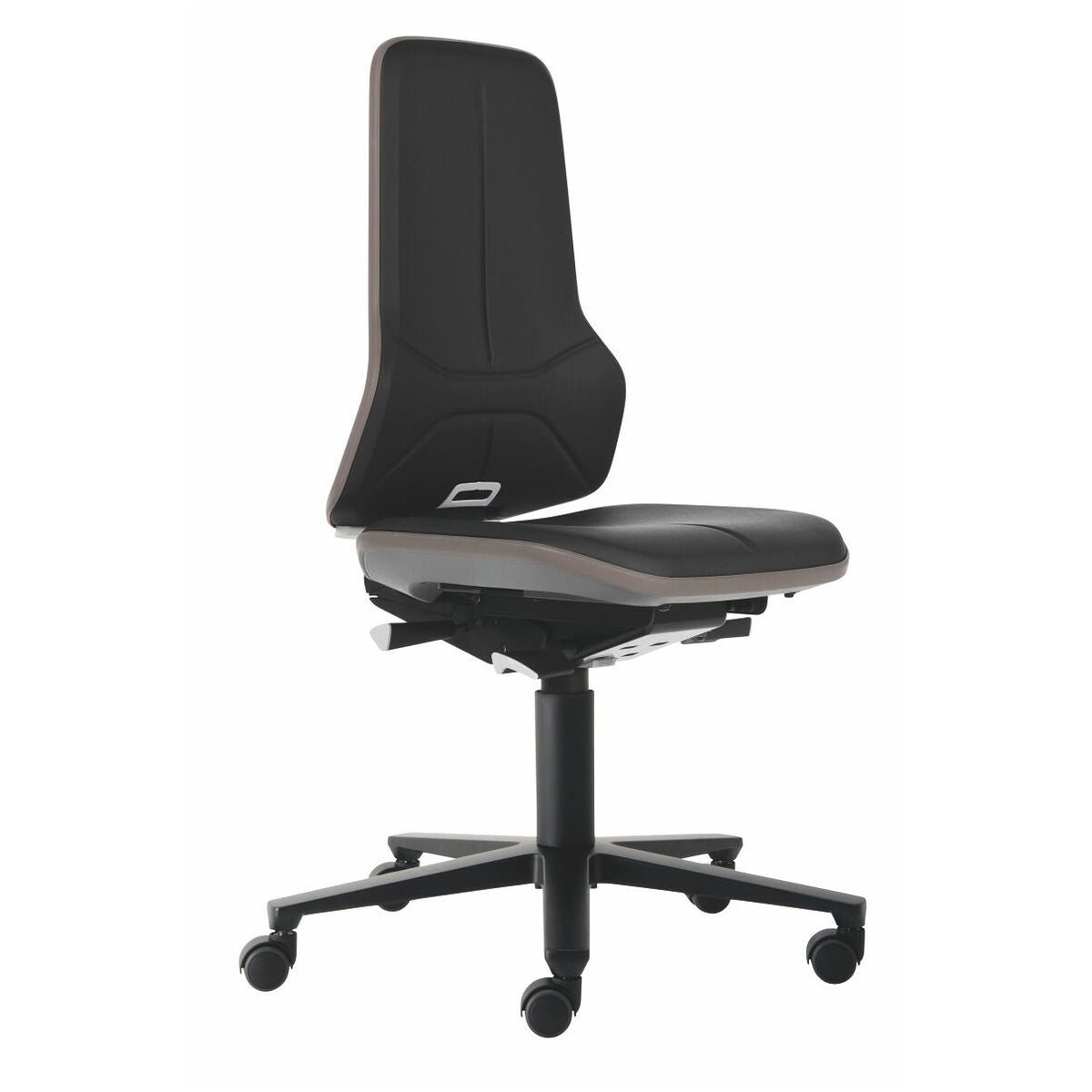 Arbetssnurrstol Neon, konstläder, med hjul, låg GREY
