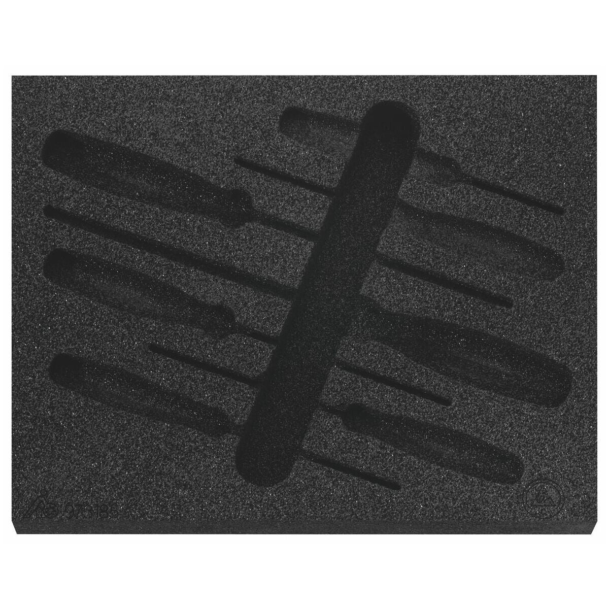 Cellplastinlägg, tomt, för verktygssatser ESD 973185